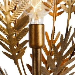 QAZQA Lampadaires Lampadaire En Acier Doré/laiton -Lampadaires || Lustres || Guirlandes et décorations lumineuses Soldes lampadaire en acier dore laiton 22