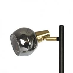 QAZQA Lampadaires Lampadaire En Acier Doré/laiton -Lampadaires || Lustres || Guirlandes et décorations lumineuses Soldes lampadaire en acier dore laiton 35