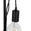 QAZQA Lampadaires Lampadaire En Acier Noir -Lampadaires || Lustres || Guirlandes et décorations lumineuses Soldes lampadaire en acier noir 1