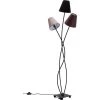 Kare Design Lampadaires Lampadaire En Acier Noir 3 Abat-jours En Coton Marron H130 -Lampadaires || Lustres || Guirlandes et décorations lumineuses Soldes lampadaire en acier noir 3 abat jours en coton marron h130