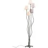 Kare Design Lampadaires Lampadaire En Acier Noir 5 Abat-jours En Tissu Rose H163 -Lampadaires || Lustres || Guirlandes et décorations lumineuses Soldes lampadaire en acier noir 5 abat jours en tissu rose h163