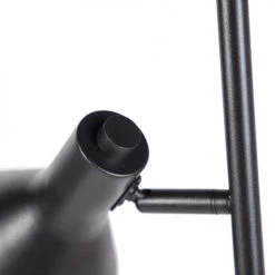 QAZQA Lampadaires Lampadaire En Acier Noir -Lampadaires || Lustres || Guirlandes et décorations lumineuses Soldes lampadaire en acier noir 50