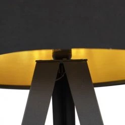 QAZQA Lampadaires Lampadaire En Acier Noir -Lampadaires || Lustres || Guirlandes et décorations lumineuses Soldes lampadaire en acier noir 64