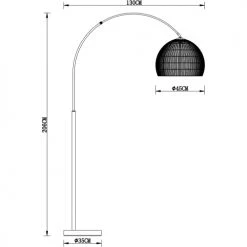 Keria Lampadaires Lampadaire En Bamboo Argente -Lampadaires || Lustres || Guirlandes et décorations lumineuses Soldes lampadaire en bamboo argente 4