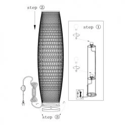Keria Lampadaires Lampadaire En Bamboo Naturel -Lampadaires || Lustres || Guirlandes et décorations lumineuses Soldes lampadaire en bamboo naturel 10