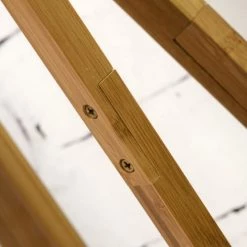 Good & Mojo Lampadaires Lampadaire En Bambou Abat-jour En Lin Bleu Denim, H. 160cm -Lampadaires || Lustres || Guirlandes et décorations lumineuses Soldes lampadaire en bambou abat jour en lin bleu denim h 160cm 4