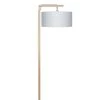 Good & Mojo Lampadaires Lampadaire En Bambou Abat-jour En Lin Gris Clair, H. 174cm -Lampadaires || Lustres || Guirlandes et décorations lumineuses Soldes lampadaire en bambou abat jour en lin gris clair h 174cm