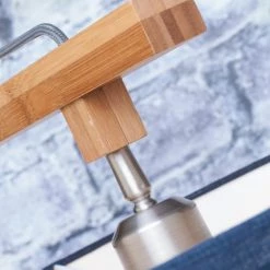 Good & Mojo Lampadaires Lampadaire En Bambou Abat-jour En Lin Gris Clair, H. 174cm -Lampadaires || Lustres || Guirlandes et décorations lumineuses Soldes lampadaire en bambou abat jour en lin gris clair h 174cm 2