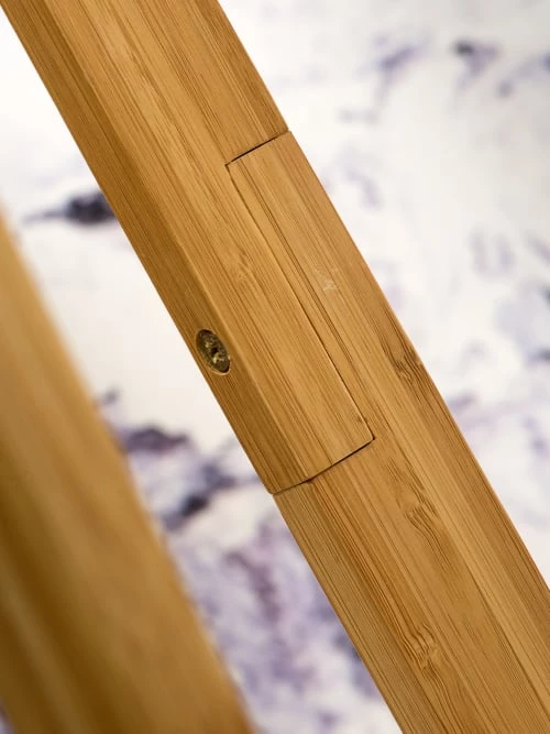 Good & Mojo Lampadaires Lampadaire En Bambou Abat-jour En Lin Lin Foncé, H. 158cm 5 Good & Mojo Lampadaires Lampadaire En Bambou Abat-jour En Lin Lin Foncé, H. 158cm – Image 3