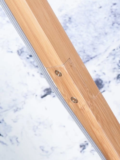 Good & Mojo Lampadaires Lampadaire En Bambou Abat-jour En Lin Vert Forêt, H. 167cm 5 Good & Mojo Lampadaires Lampadaire En Bambou Abat-jour En Lin Vert Forêt, H. 167cm – Image 3