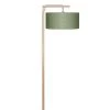 Good & Mojo Lampadaires Lampadaire En Bambou Abat-jour En Lin Vert Forêt, H. 174cm -Lampadaires || Lustres || Guirlandes et décorations lumineuses Soldes lampadaire en bambou abat jour en lin vert foret h 174cm