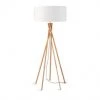 Good & Mojo Lampadaires Lampadaire En Bambou Et Lin Blanc H160cm