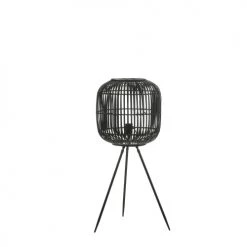 Mica Decorations Lampadaires Lampadaire En Bambou Et Métal Noir H76,5