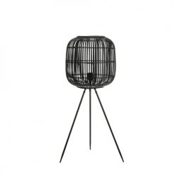 Mica Decorations Lampadaires Lampadaire En Bambou Et Métal Noir H90