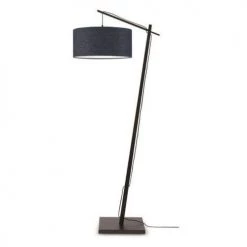 Good & Mojo Lampadaires Lampadaire En Bambou Noir/lin H176cm