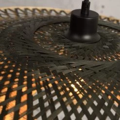 Good & Mojo Lampadaires Lampadaire En Bambou Noir Suspendu H176cm -Lampadaires || Lustres || Guirlandes et décorations lumineuses Soldes lampadaire en bambou noir suspendu h176cm 2