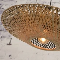 Good & Mojo Lampadaires Lampadaire En Bambou Noir Suspendu H176cm -Lampadaires || Lustres || Guirlandes et décorations lumineuses Soldes lampadaire en bambou noir suspendu h176cm 3