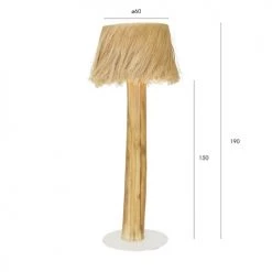 Now’s Home Lampadaires Lampadaire En Bois D'acajou Et Abat Jour -Lampadaires || Lustres || Guirlandes et décorations lumineuses Soldes lampadaire en bois d acajou et abat jour 4