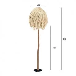 Now’s Home Lampadaires Lampadaire En Bois De Racine Et Abat Jour En Abaca -Lampadaires || Lustres || Guirlandes et décorations lumineuses Soldes lampadaire en bois de racine et abat jour en abaca 3