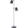 Leitmotiv Lampadaires Lampadaire En Bois Et Métal Hauteur 150 Cm Marron Et Blanc -Lampadaires || Lustres || Guirlandes et décorations lumineuses Soldes lampadaire en bois et metal hauteur 150 cm marron et blanc 2