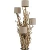 Kare Design Lampadaires Lampadaire En Bois Flotté Massif Et Abat-jour En Lin H154 -Lampadaires || Lustres || Guirlandes et décorations lumineuses Soldes lampadaire en bois flotte massif et abat jour en lin h154
