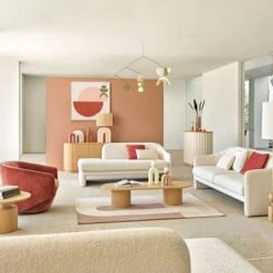 Maisons Du Monde Lampadaires Lampadaire En Chêne Et Abat-jour En Coton Blanc H151 -Lampadaires || Lustres || Guirlandes et décorations lumineuses Soldes lampadaire en chene et abat jour en coton blanc h151 1000 1 15 222973 2