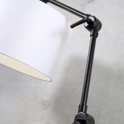 It's About Romi Lampadaires Lampadaire En Fer Abat-jour En Coton Blanc, H. 190cm -Lampadaires || Lustres || Guirlandes et décorations lumineuses Soldes lampadaire en fer abat jour en coton blanc h 190cm 4