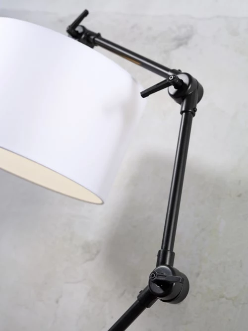 It's About Romi Lampadaires Lampadaire En Fer Abat-jour En Lin Lin Clair, H. 190cm 7 It's About Romi Lampadaires Lampadaire En Fer Abat-jour En Lin Lin Clair, H. 190cm – Image 5