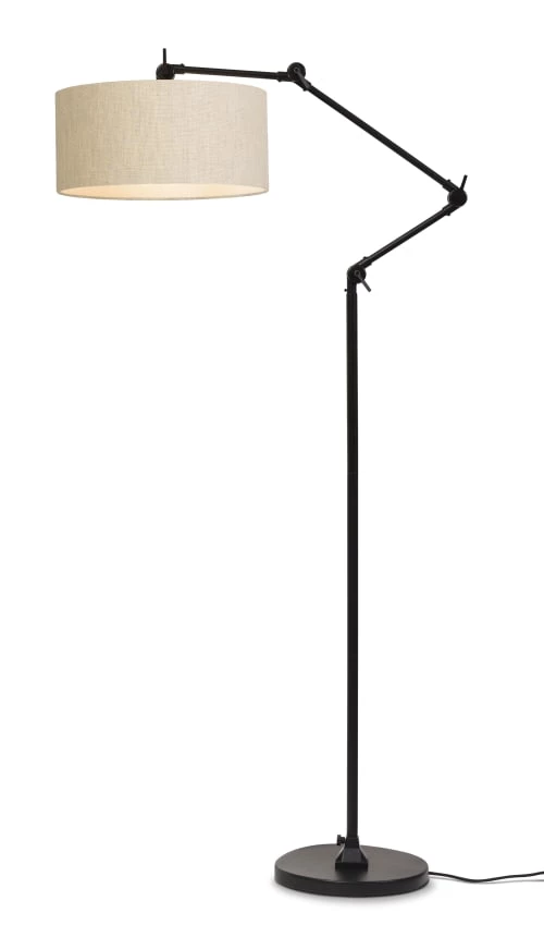 It's About Romi Lampadaires Lampadaire En Fer Abat-jour En Lin Lin Clair, H. 190cm 3 It's About Romi Lampadaires Lampadaire En Fer Abat-jour En Lin Lin Clair, H. 190cm