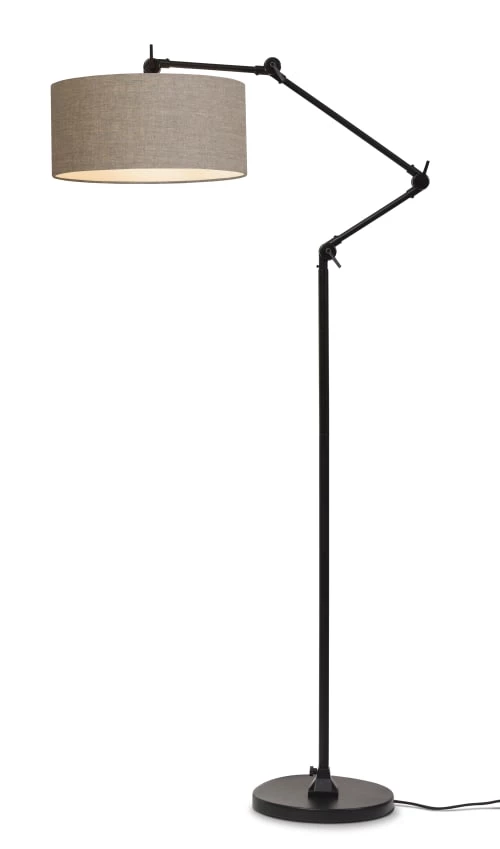 It's About Romi Lampadaires Lampadaire En Fer Abat-jour En Lin Lin Foncé, H. 190cm 3 It's About Romi Lampadaires Lampadaire En Fer Abat-jour En Lin Lin Foncé, H. 190cm