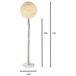 Now’s Home Lampadaires Lampadaire En Fibre De Verre Et Pied En Racine De Bois H139cm -Lampadaires || Lustres || Guirlandes et décorations lumineuses Soldes lampadaire en fibre de verre et pied en racine de bois h139cm 5