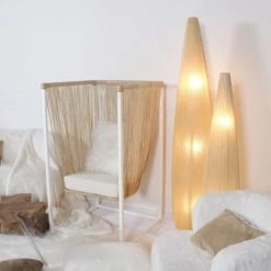 Now’s Home Lampadaires Lampadaire En Fibre De Verre H130 -Lampadaires || Lustres || Guirlandes et décorations lumineuses Soldes lampadaire en fibre de verre h130 5