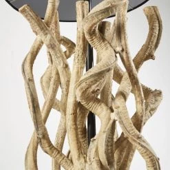 Maisons Du Monde Lampadaires Lampadaire En Liane De Vigne Et Abat-jour Noir H157 -Lampadaires || Lustres || Guirlandes et décorations lumineuses Soldes lampadaire en liane de vigne et abat jour noir h157 1000 1 16 203950 2