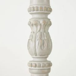 Maisons Du Monde Lampadaires Lampadaire En Manguier Et Abat-jour Blanc Cassé H162 -Lampadaires || Lustres || Guirlandes et décorations lumineuses Soldes lampadaire en manguier et abat jour blanc casse h162 1000 4 12 191441 3