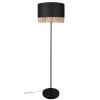 Maisons Du Monde Lampadaires Lampadaire En Métal Abat-jour En Coton Noir Et Franges En Bambou Beige H157 -Lampadaires || Lustres || Guirlandes et décorations lumineuses Soldes lampadaire en metal abat jour en coton noir et franges en bambou beige h157 1000 8 31 222538 1