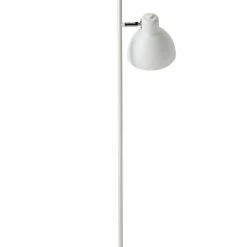 Dyberg Larsen Lampadaires Lampadaire En Métal Blanc Mat Et Chrome, H 160 Cm D 16 Cm