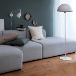 Dyberg Larsen Lampadaires Lampadaire En Métal Blanc Mat, H 140 Cm D 40 Cm -Lampadaires || Lustres || Guirlandes et décorations lumineuses Soldes lampadaire en metal blanc mat h 140 cm d 40 cm 1