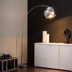 Maisons Du Monde Lampadaires Lampadaire En Métal Chromé H 200 Cm -Lampadaires || Lustres || Guirlandes et décorations lumineuses Soldes lampadaire en metal chrome h 200 cm 1000 16 39 130542 6