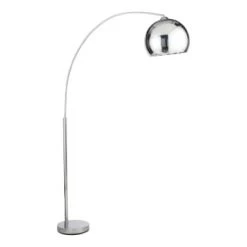 Maisons Du Monde Lampadaires Lampadaire En Métal Chromé Et Plastique Blanc H 209 Cm -Lampadaires || Lustres || Guirlandes et décorations lumineuses Soldes lampadaire en metal chrome h 200 cm sphere sphere 1000 16 39 130542 1