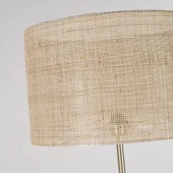 Maisons Du Monde Lampadaires Lampadaire En Métal Doré Et Abat-jour Cannage En Rotin Tressé H168 -Lampadaires || Lustres || Guirlandes et décorations lumineuses Soldes lampadaire en metal dore et abat jour cannage en rotin tresse h168 1000 8 34 221229 3