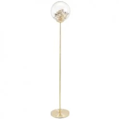 Maisons Du Monde Lampadaires Lampadaire En Métal Doré Et Globe En Verre H147