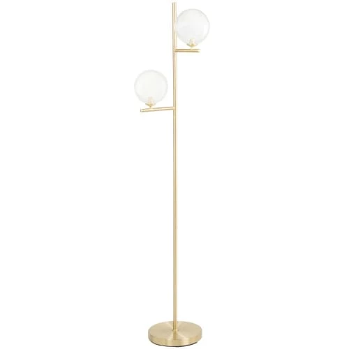 Maisons Du Monde Lampadaires Lampadaire En Métal Doré Et Globes En Verre H152 -Lampadaires || Lustres || Guirlandes et décorations lumineuses Soldes lampadaire en metal dore et globes en verre h152 1000 2 28 228890 1