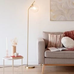 Maisons Du Monde Lampadaires Lampadaire En Métal Doré H163 -Lampadaires || Lustres || Guirlandes et décorations lumineuses Soldes lampadaire en metal dore h163 1000 15 35 228733 4