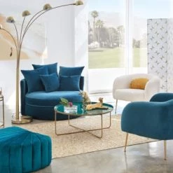 Maisons Du Monde Lampadaires Lampadaire En Métal Doré H210 -Lampadaires || Lustres || Guirlandes et décorations lumineuses Soldes lampadaire en metal dore h210 1000 12 23 190837 3