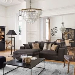 Maisons Du Monde Lampadaires Lampadaire En Métal Et Sapin Avec Abat-jour En Coton Noir H158 -Lampadaires || Lustres || Guirlandes et décorations lumineuses Soldes lampadaire en metal et sapin avec abat jour en coton noir h158 1000 12 25 130487 14