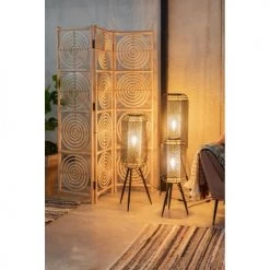 Dutchbone Lampadaires Lampadaire En Métal H111cm Noir -Lampadaires || Lustres || Guirlandes et décorations lumineuses Soldes lampadaire en metal h111cm noir 2