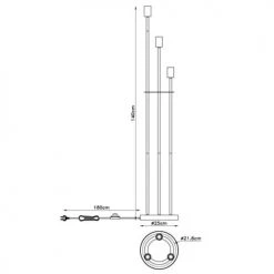 Globo Lampadaires Lampadaire En Métal Noir -Lampadaires || Lustres || Guirlandes et décorations lumineuses Soldes lampadaire en metal noir 121