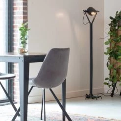 Dutchbone Lampadaires Lampadaire En Métal Noir -Lampadaires || Lustres || Guirlandes et décorations lumineuses Soldes lampadaire en metal noir 92