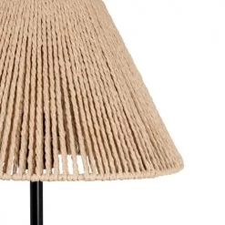 Maisons Du Monde Lampadaires Lampadaire En Métal Noir Et Abat-jour En Corde H151 -Lampadaires || Lustres || Guirlandes et décorations lumineuses Soldes lampadaire en metal noir et abat jour en corde h151 1000 11 30 227539 2