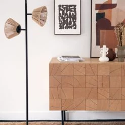 Maisons Du Monde Lampadaires Lampadaire En Métal Noir Et Corde Beige H149 -Lampadaires || Lustres || Guirlandes et décorations lumineuses Soldes lampadaire en metal noir et corde beige h149 1000 6 33 227993 2